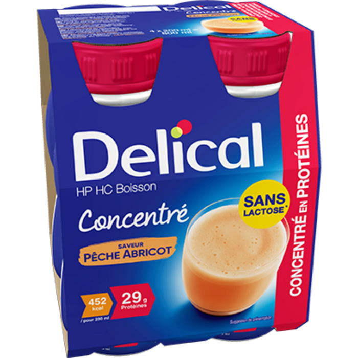 Photo de Delical hp hc boisson concentré pêche abricot 4x200ml Délical Delical hp hc boisson concentré pêche abricot 4x200ml Délical-228052