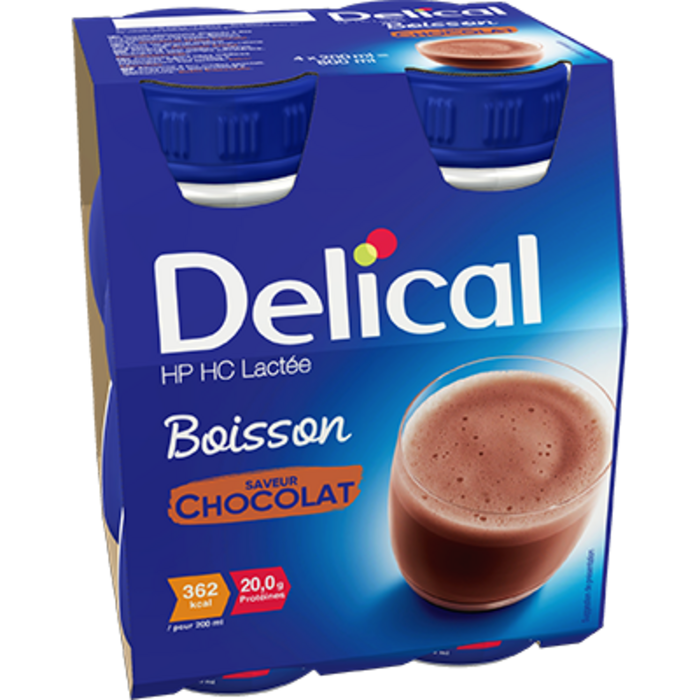 Photo de Delical hp hc lactée boisson chocolat 4x200ml Délical Delical hp hc lactée boisson chocolat 4x200ml Délical-228055