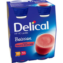Delical hp hc lactée boisson fruits rouges 4x200ml - délical -228056