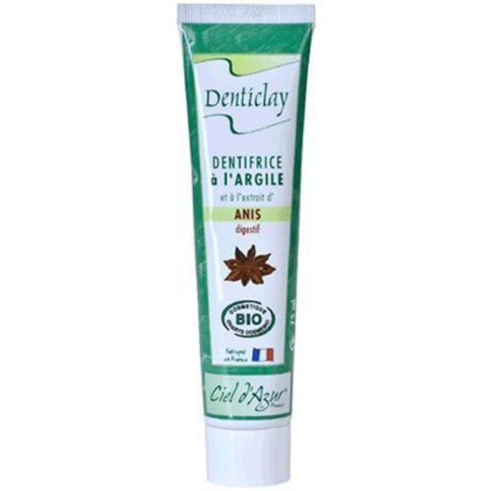 Photo de Dentifrice à l'argile et anis bio 75ml Denticlay Dentifrice à l'argile et anis bio 75ml Denticlay-222962