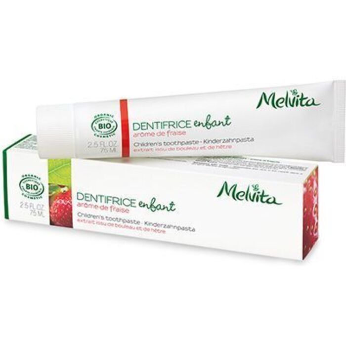 Photo de Dentifrice enfant arôme de fraise bio 75ml Melvita Dentifrice enfant arôme de fraise bio 75ml Melvita-213452