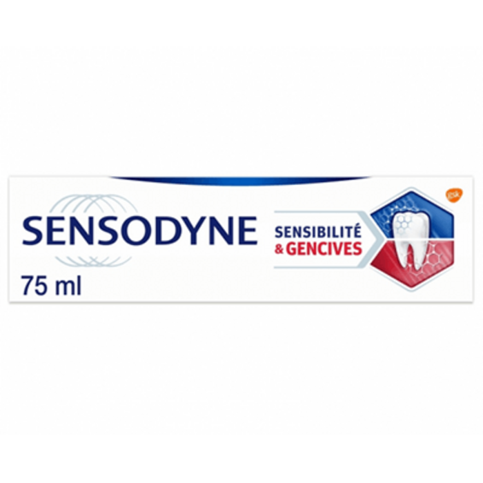 Photo de Dentifrice sensibilité & gencives menthe fraîche 75ml Sensodyne Dentifrice sensibilité & gencives menthe fraîche 75ml Sensodyne-229261