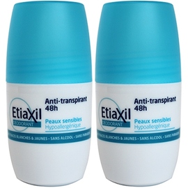 Déodorant anti-transpirant 48 h - roll-on  
 lot de 2 - 50.0 ml - anti-transpirant - etiaxil -205330