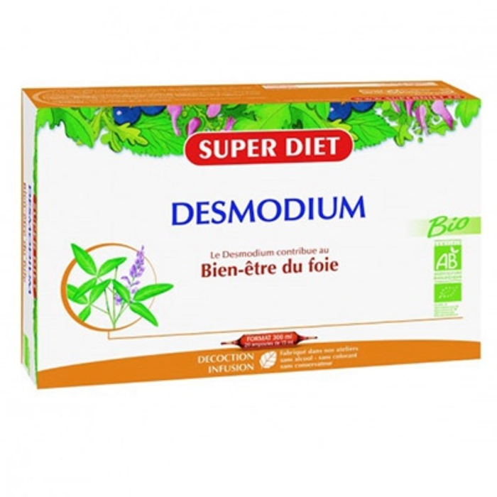 Desmodium bio -  20 ampoules de 15ml Super diet-11068
