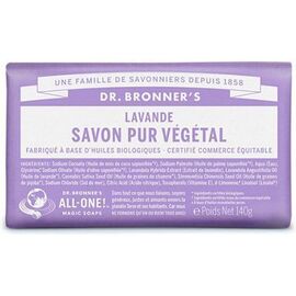Dr bronner's pain savon pur végétal lavande 140g - dr bronner s -220620