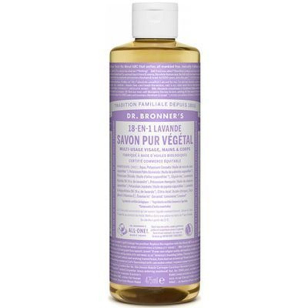 Photo de Dr bronner's savon pur végétal 18-en-1 lavande 473ml Dr bronner s Dr bronner's savon pur végétal 18-en-1 lavande 473ml Dr bronner s-220633