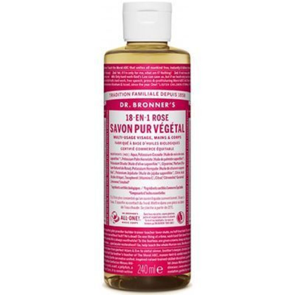 Photo de Dr bronner's savon pur végétal 18-en-1 rose 240ml Dr bronner s Dr bronner's savon pur végétal 18-en-1 rose 240ml Dr bronner s-220638