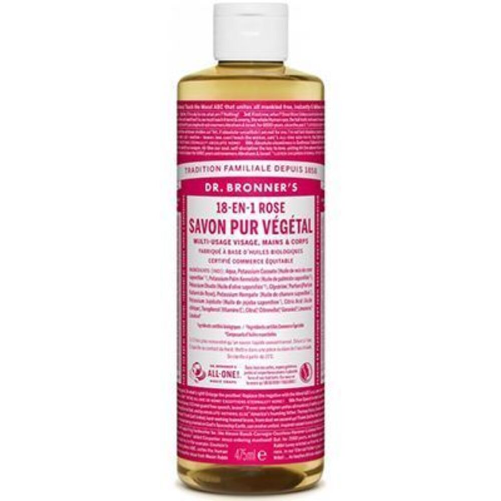 Photo de Dr bronner's savon pur végétal 18-en-1 rose 473ml Dr bronner s Dr bronner's savon pur végétal 18-en-1 rose 473ml Dr bronner s-220639
