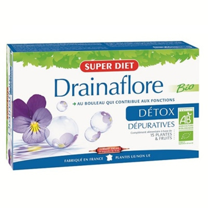 Drainaflore bio - 20 ampoules de 15ml Super diet-2765