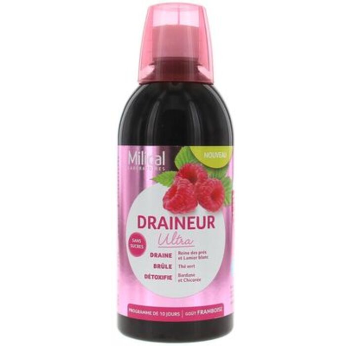 Photo de Draîneur ultra framboise 500ml Milical Draîneur ultra framboise 500ml Milical-221782