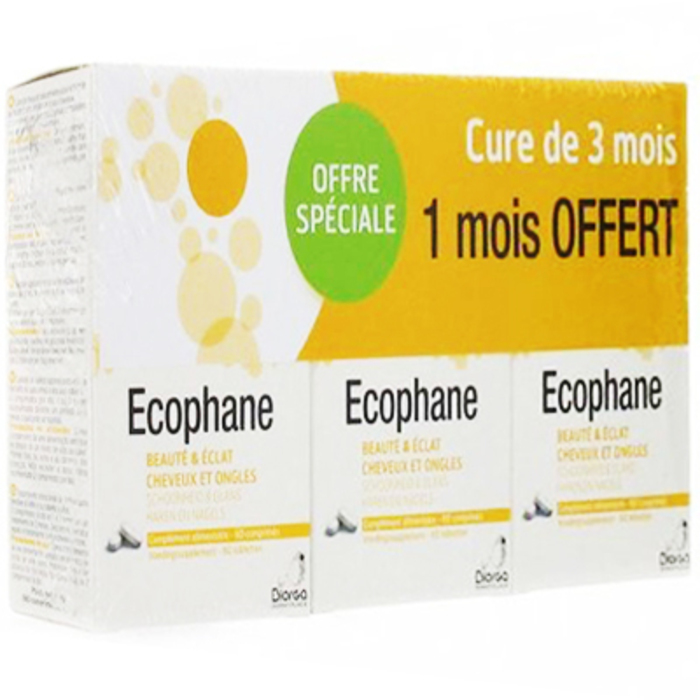 Photo de Ecophane beauté & eclat cheveux et ongles lot de 3 x 60 comprimés Ecophane Ecophane beauté & eclat cheveux et ongles lot de 3 x 60 comprimés Ecophane-216415