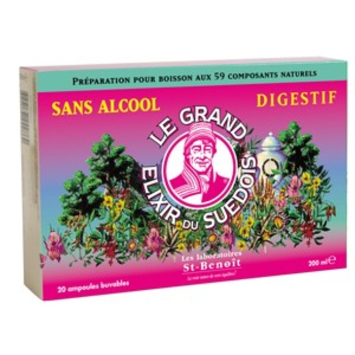 Photo de Elixir du suédois ampoules sans alcool St benoît Elixir du suédois ampoules sans alcool St benoît-14175