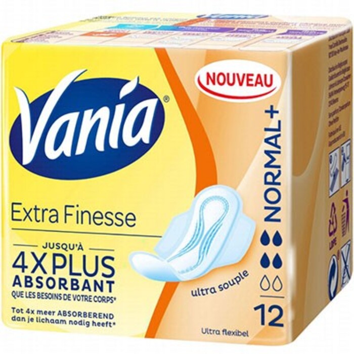 Photo de Extra finesse+ normal+ 12 serviettes Vania Extra finesse+ normal+ 12 serviettes Vania-210401