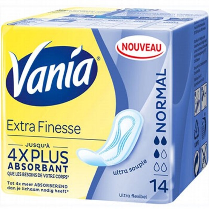 Photo de Extra finesse+ normal 14 serviettes Vania Extra finesse+ normal 14 serviettes Vania-214680