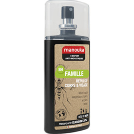Famille spray anti-moustiques corps & visage 75ml - manouka -221256