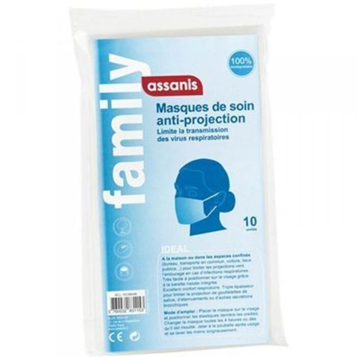 Photo de Family masque de soin anti-projection x10 Assanis Family masque de soin anti-projection x10 Assanis-219274