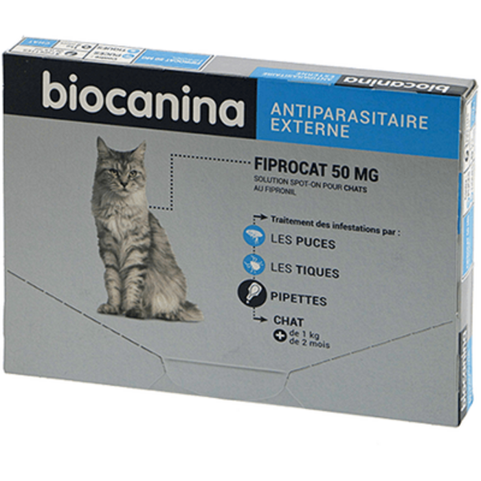 Photo de Fiprocat chat 3 pipettes Biocanina Fiprocat chat 3 pipettes Biocanina-215026
