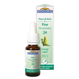Fleurs de Bach 24 Pine - Pin sylvestre - 20.0 ml - Elixirs Floraux - Biofloral Courage et espoir-1315