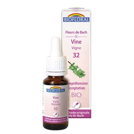Fleurs de Bach 32 Vine - Vigne - 20.0 ml - Elixirs Floraux - Biofloral Acceptation et compréhension-1319