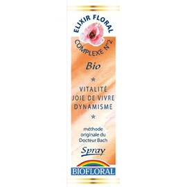Fleurs de Bach Complexe - Vitalité - joie de vivre - spray - 20.0 ml - Complexes élixirs floraux - Biofloral Vitalité et joie de vivre-8793