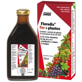 Floradix fer + plantes - 500.0 ml - Toniques aux plantes sans alcooll - Salus Vitalité et Energie-120545