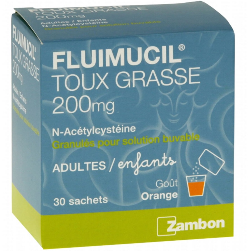 Photo de Fluimucil 200mg - 30 sachets Zambon Fluimucil 200mg - 30 sachets Zambon-192992