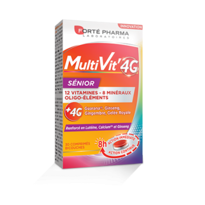 Photo de Forte pharma multivit'4g sénior 30 comprimés Forté pharma Forte pharma multivit'4g sénior 30 comprimés Forté pharma-226296
