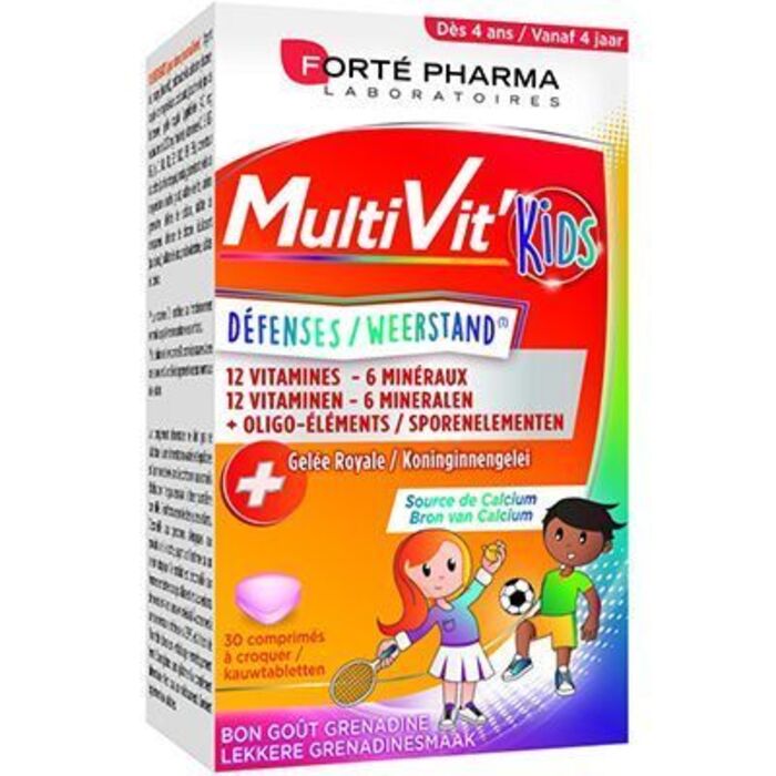 Photo de Forte pharma multivit'kids défenses 30 comprimés Forté pharma Forte pharma multivit'kids défenses 30 comprimés Forté pharma-226291