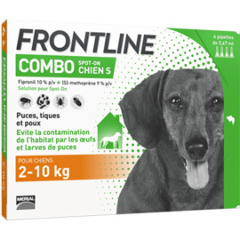 Frontline combo chiens 2 à 10 kg - 4 pipettes - merial -160066