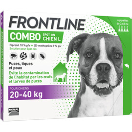 Frontline combo spot-on chien l 4 pipettes - merial -190090
