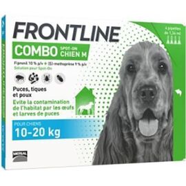 Frontline combo spot-on chien m 4 pipettes - merial -190091