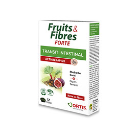 Fruits & Fibres Forte Transit Intestinal Action Rapide 12 comprimés - Ortis -225328