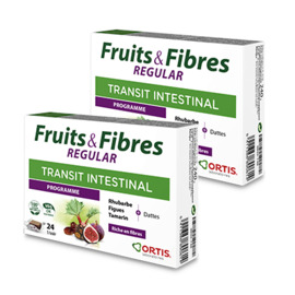 Fruits & fibres regular transit intestinal programme lot de 2x24 cubes - ortis -225336