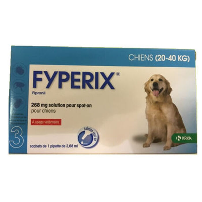 Photo de Fyperix chiens 20-40kg 3 pipettes Krka Fyperix chiens 20-40kg 3 pipettes Krka-216295