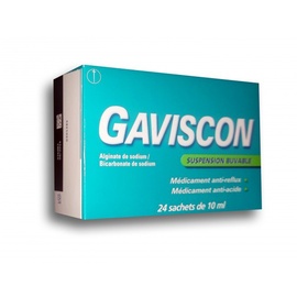 Gaviscon menthe sans sucre anti-reflux anti-acide suspension buvable 24 sachets - 10.0 ml - reckitt benckiser -194128