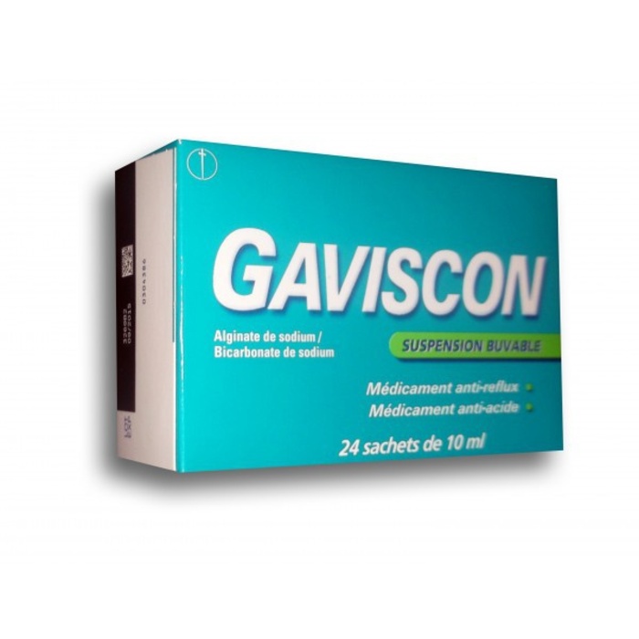 Gaviscon menthe sans sucre anti-reflux anti-acide suspension buvable 24 sachets Reckitt benckiser-194128