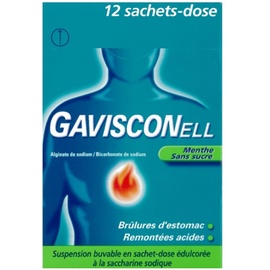 Gavisconell menthe sans sucre suspension buvable édulcorée à la saccharine sodique 12 sachets - 10.0 ml - reckitt benckiser -192728
