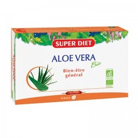GEL D'ALOE VERA BIO -  20 ampoules de 15ml - 20.0 unités - Digestion bien être - Super Diet Propriétés digestives-4439