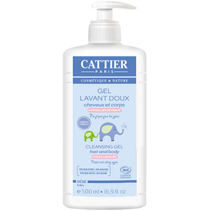 Photo de Gel lavant doux bébé bio 500ml Cattier Gel lavant doux bébé bio 500ml Cattier-226154