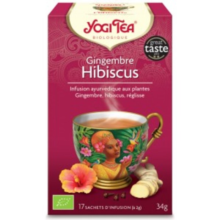 Gingembre hibiscus bio - 17 infusettes Yogi tea-190044