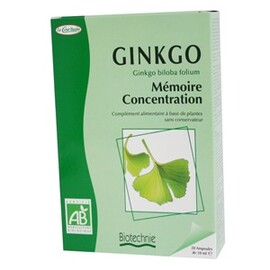 Ginkgo biloba Bio - 20 ampoules - divers - Biotechnie La cour'tisane -136569