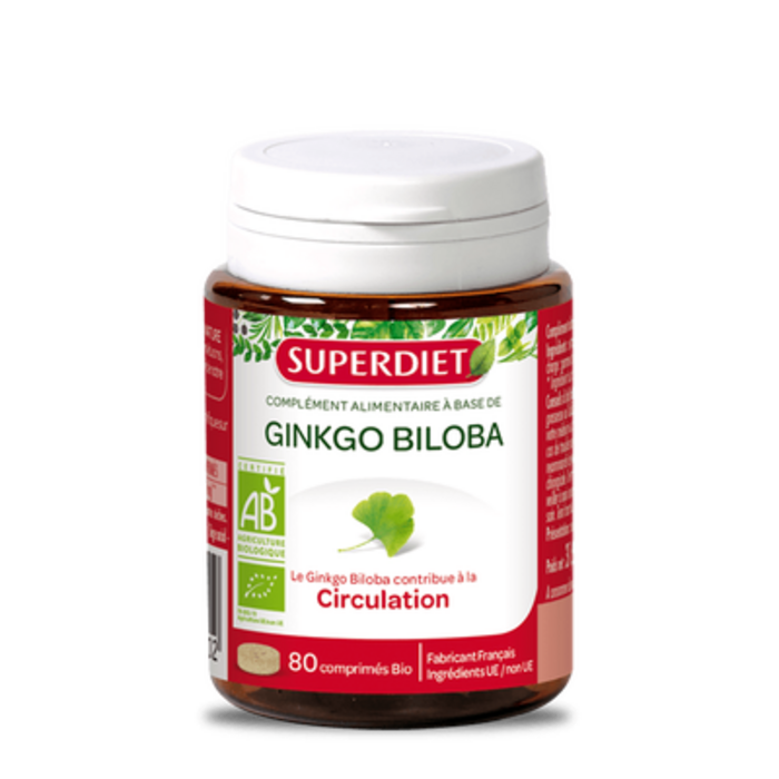 Ginkgo biloba bio - 80 comprimés Super diet-4482