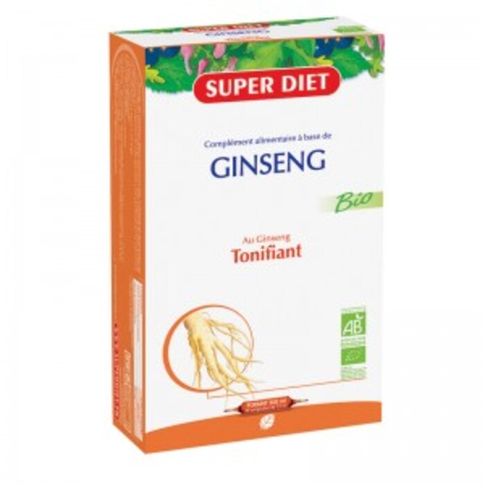 Ginseng bio -  20 ampoules de 15ml Super diet-4460