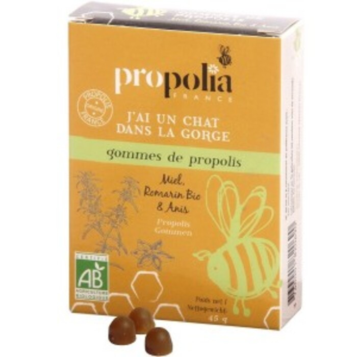 Gommes de propolis romarin & citron bio - sachet 45 g Propolia / apimab-137662
