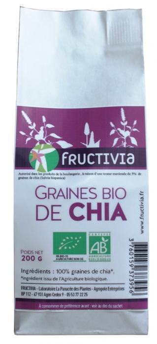 Graine de chia bio - sachet 200 g Fructivia-189173