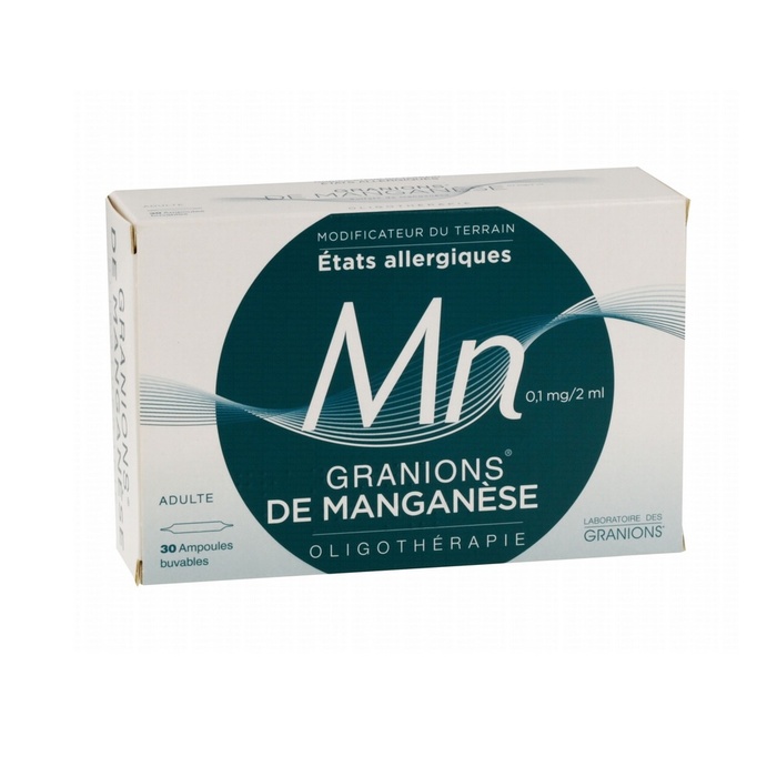 Photo de Granions de manganese - 30 ampoules x 2ml Ea pharma Granions de manganese - 30 ampoules x 2ml Ea pharma-206957