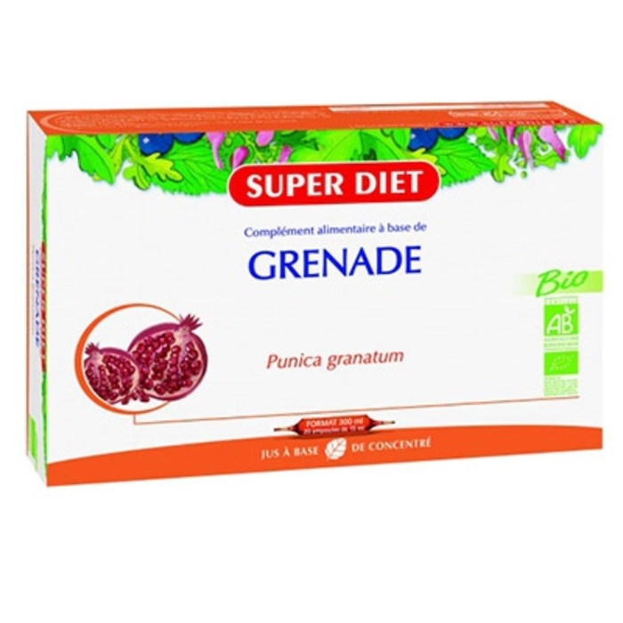 Photo de Grenade bio - 20 ampoules de 15ml Super diet Grenade bio - 20 ampoules de 15ml Super diet-4463