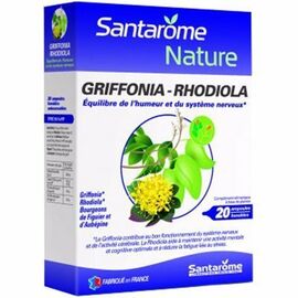 Griffonia rhodiola 20 ampoules x 10ml - santarome -216408