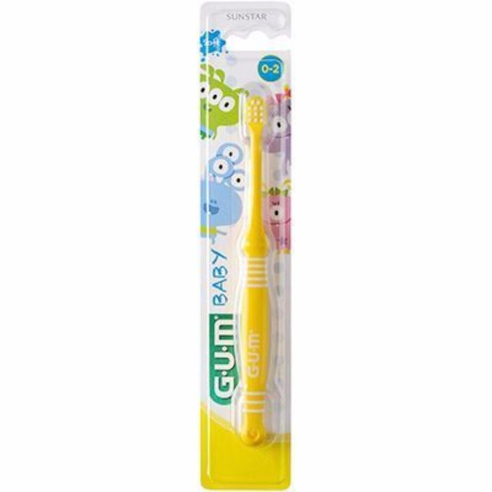 Gum 213 baby brosse à dents bébé 0-2ans jaune Gum-216439