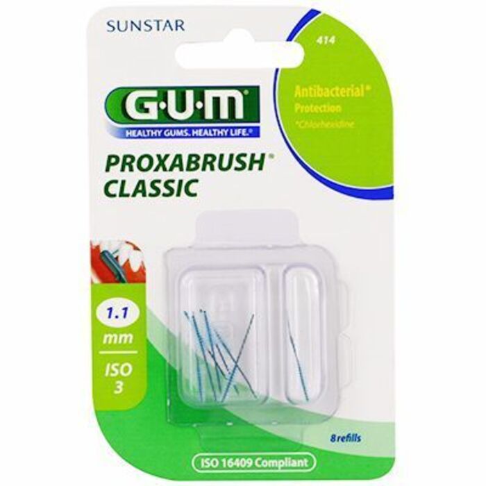Gum 414 proxabrush classic recharges brossettes interdentaires 1,1mm Gum-145621